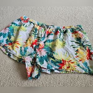 🌈100% Cotton JF Tropical Floralcore Print Shorts 3X 4X